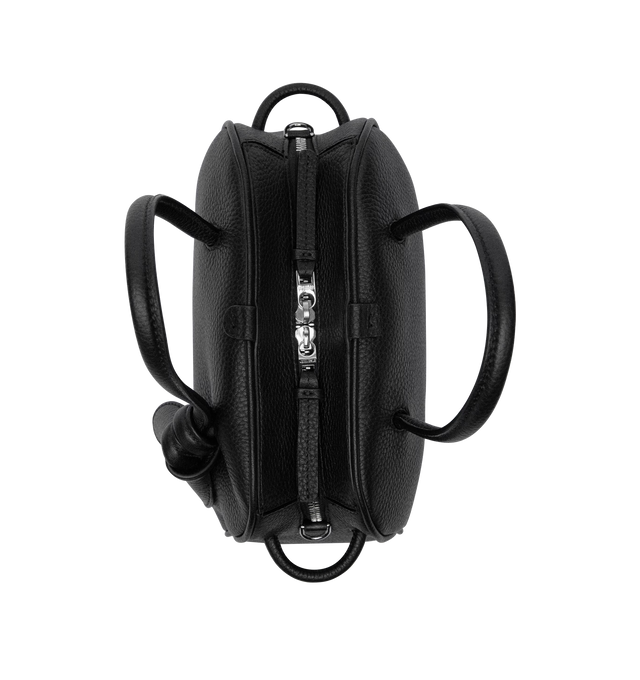 Image 3 of 3 - BLACK - JACQUEMUS Turismo Bag featuring soft bowling bag, two-way zip closure, inside zipped pocket, large patch pocket and bow detail. 100% calfskin. Made in Italy.