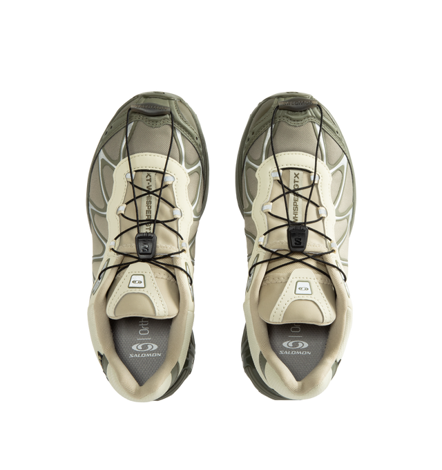 Image 5 of 5 - GREEN - Salomon Unisex XT-Whisper GORE-TEX Sneakers reimagine a trail-inspired icon with a modern performance-driven design. Crafted with a waterproof and breathable GORE-TEX membrane, this versatile style is engineered for all-weather wear while maintaining lightweight comfort and protection.Main Material: Synthetic and Textile Upper. Membrane: GORE-TEX Waterproof Protection. Closure: Quicklace System. Outsole: Contagrip Rubber.*Unisex style in men's sizing.