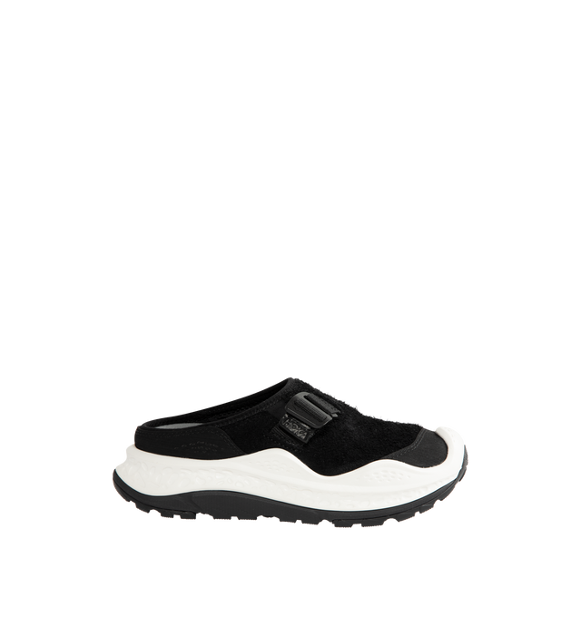 Image 1 of 5 - BLACK - HOKA Men's Ora Primo EXT Shoe featuring a suede upper, G-hook closure that cinches down reflective webbing, scratch rubber toe and heel details, metal hardware, neoprene collar lining and dual-layer EVA midsole. Imported.