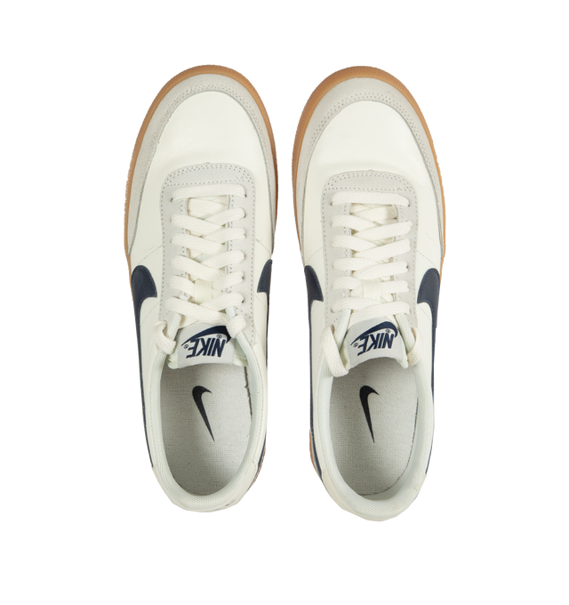 Image 5 of 5 - WHITE - NIKE KILLSHOT 2 LEATHER has a variety of leathers that add depth and durability. The rubber gum sole adds a retro look and durable traction and there is a "NIKE" on the heel and bold Swoosh. 
