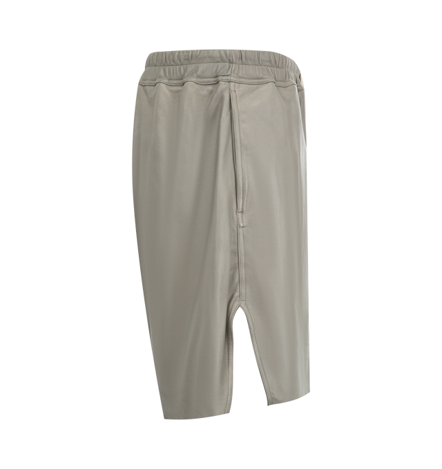 Image 3 of 3 - GREY - RICK OWENS Boxer Shorts featuring drawstring at elasticized waistband, two-pocket styling, dropped inseam and vented cuffs.