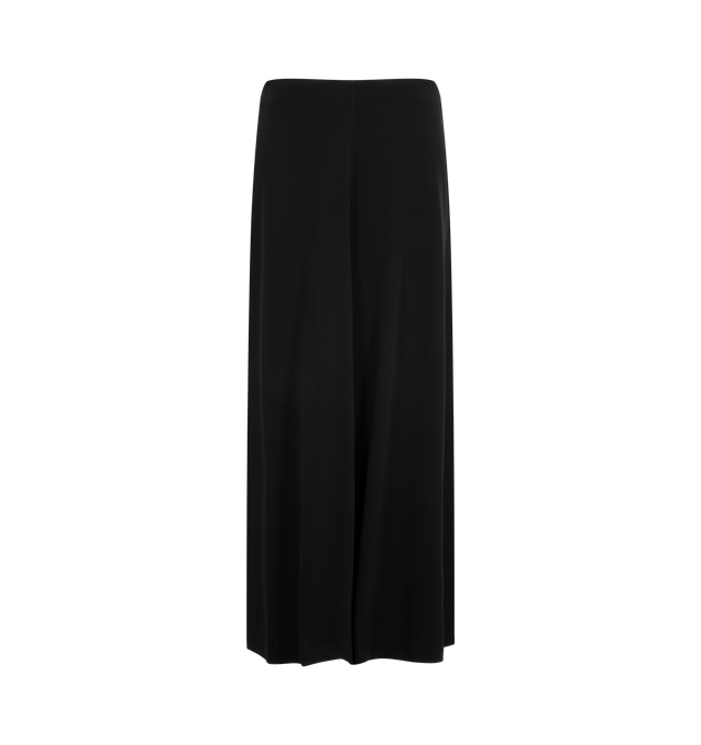 Image 1 of 2 - BLACK - TOTEME Flared Jersey Skirt featuring ankle-length skirt crafted from fluid jersey, soft drape, a fitted waist with subtle fullness at the hem and concealed back zipper. 96% viscose, 4% elastane,