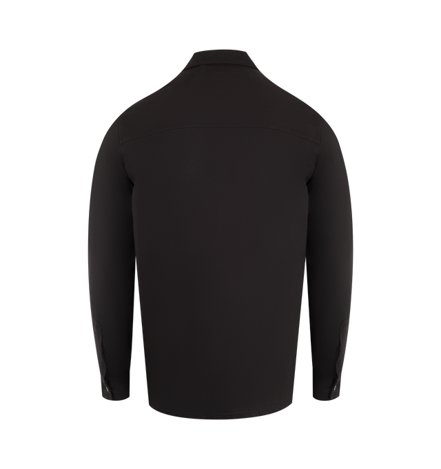 Image 2 of 2 - BLACK - ASPESI Camicia Mod. AY13 Shirt featuring front button closure, two chest patch pockets with flap, classic collar and regular fit.