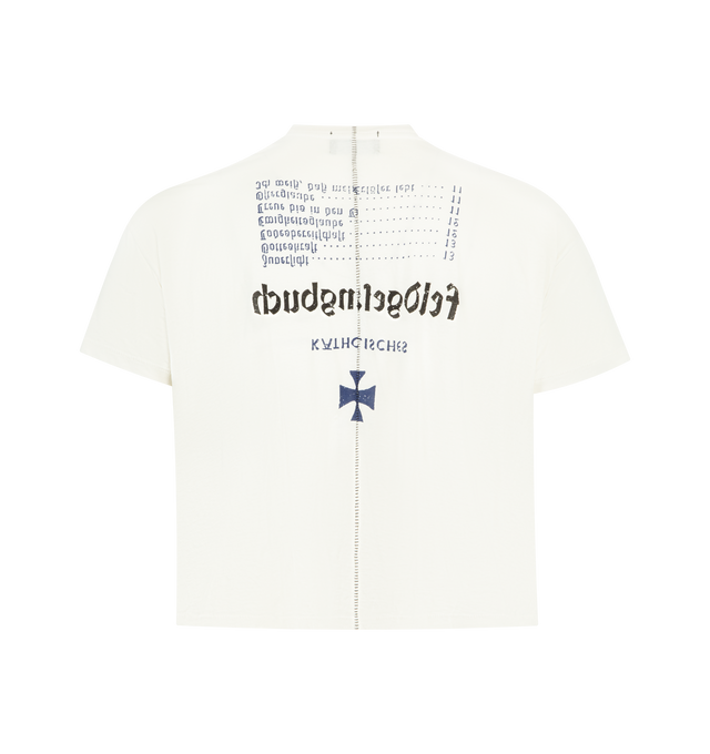 Image 2 of 2 - WHITE - ENFANTS RICHES DEPRIMES Katholisches Toothbrush T-Shirt featuring paper-thin cotton jersey in a boxy, oversized fit, a rib-knit neckline, single-stitched hems at the waist and cuffs, and printed artwork at the front and back. 100% cotton.