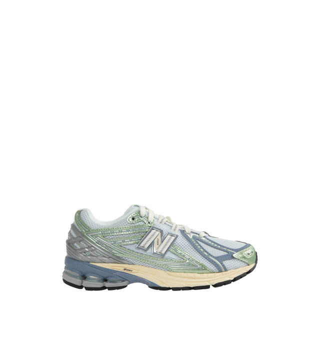 Image 1 of 5 - BLUE - NEW BALANCE 1906R Sneaker featuring ACTEVA LITE midsole cushioning, ABZORB SBS heel cushioning, N-ergy outsole provides superior shock absorption, Stability Web outsole technology provides added arch support, TPU heel cage and rubber outsole. Mesh upper with synthetic overlays.