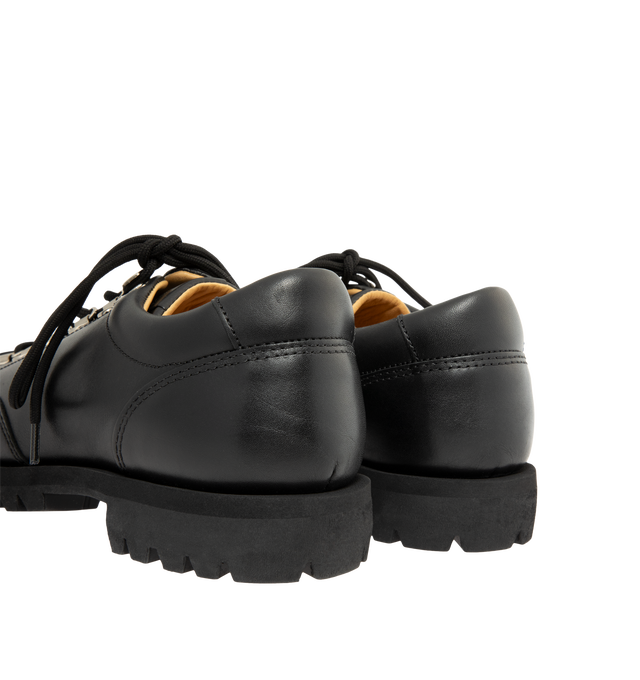 Image 3 of 4 - BLACK - Kaptain Sunshine Montana Shoes are crafted from premium cow leather and feature a special-order interpretation of Paraboot's iconic Montana low-cut climbing boot. Combining rugged outdoor inspiration with refined craftsmanship, this collaboration is finished with a durable rubber sole for everyday comfort and traction. Main Material: Cow Leather. Sole: Rubber. Made in Spain.