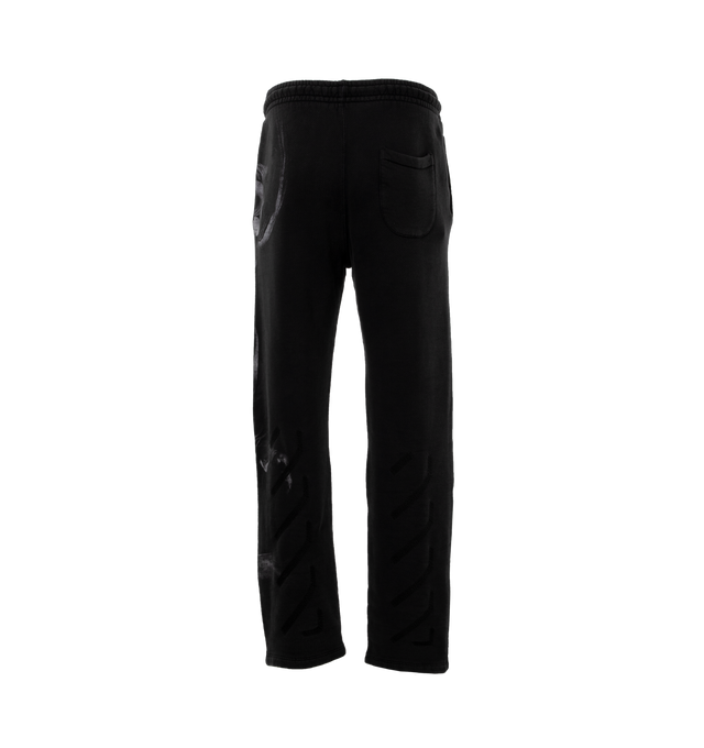 Image 2 of 4 - BLACK - OFF-WHITE BW S.Matthew Sweatpant featuring graphic print to the front, elasticated waistband and rear patch pocket. 100% cotton.  