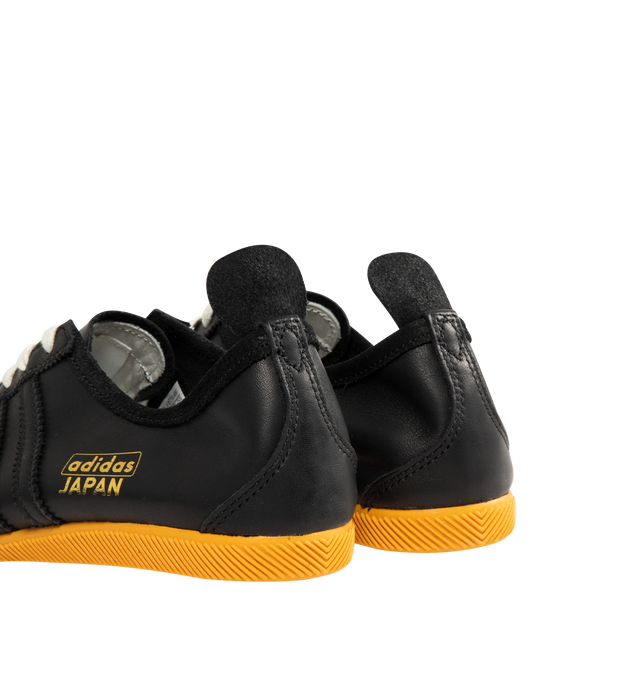 Image 3 of 5 - BLACK - ADIDAS Japan Sneaker featuring low-profile T-toe, regular fit, lace closure, leather upper, leather lining and rubber outsole. Unisex style in men's sizes.