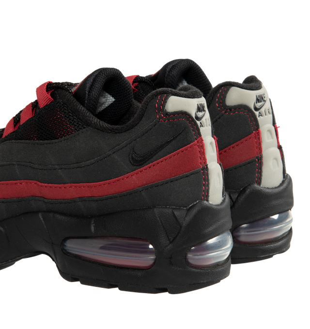 Image 3 of 5 - BLACK - NIKE Air Max 95 OG Sneaker featuring synthetic leather and textiles, visible Max Air cushioning, flex grooves in the midsole and outsole, foam midsole and rubber outsole.
