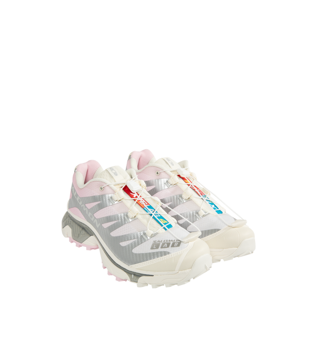 Image 2 of 5 - SILVER - SALOMON XT-4 OG Sneaker featuring Ortholite system, Quick-lace system with toggles, Contagrip outsole, reinforced heel counter and reinforced insert on the toecap.