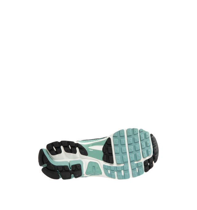 Image 4 of 5 - WHITE - NIKE Zoom Vomero 5 Sneakers featuring upper that mixes synthetic leather for a layered look, ventilation ports on the heel, Zoom Air cushioning, plastic caging on the side, metallic accents, foam midsole and rubber outsole.