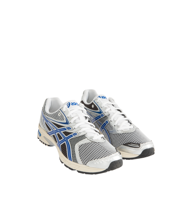Image 2 of 5 - BLUE - ASICS Gel-DS Trainer 14 Sneaker featuring asymmetric upper construction, breathble mesh underlays, rearfoot GEL technology, improves impact absorption and TRUSSTIC support system.