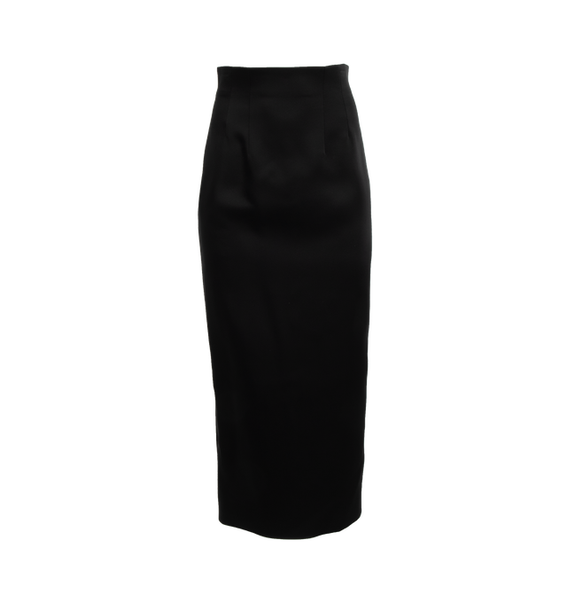 Image 1 of 3 - BLACK - KHAITE Loxley Skirt featuring high-waisted pencil skirt, corset-like fit, shaped by darts, high slit and a concealed zipper closure at the back. 100% lambskin. 