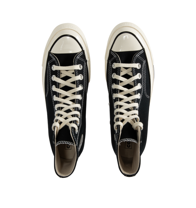 Image 5 of 5 - BLACK - CONVERSE Chuck 70 Vintage Canvas featuring durable canvas upper, OrthoLite cushioning, egret midsole, ornate stitching, rubber sidewall, iconic Chuck Taylor ankle patch and vintage All Star license plate.