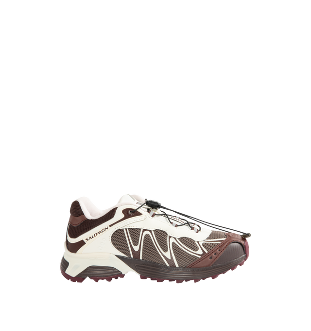 Image 1 of 5 - BROWN - SALOMON XT-WHISPER Sneaker featuring quickLACE closure, textile lining, rubber sole, agileCHASSIS, EnergyCell midsole and OrthoLite diecut sockliner.