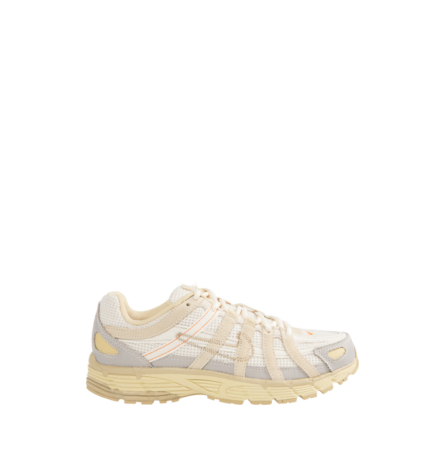 Image 1 of 5 - WHITE - NIKE P-6000 Sneaker featuring textile upper with synthetic leather overlays, throwback design draws on Nike Pegasus 25 and Nike Pegasus 2006, lace closure, foam midsole and rubber outsole.