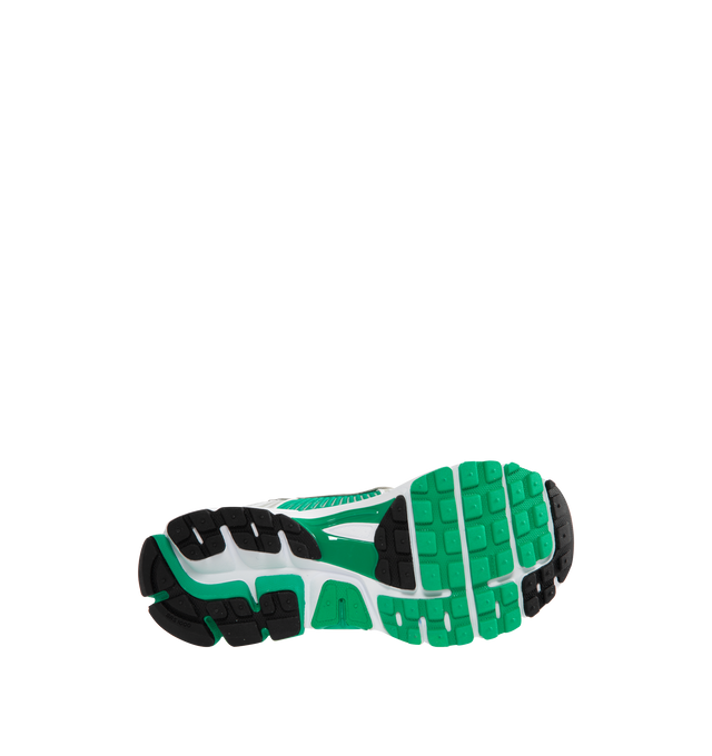 Image 4 of 5 - GREEN - NIKE Zoom Vomero 5 Sneaker featuring synthetic leather on the upper adds durability while mesh adds breathability, foam midsole with Zoom Air cushioning, plastic caging on the side adds support, ventilation ports on the heel keep it airy and comfortable, rubber outsole and reflective details.