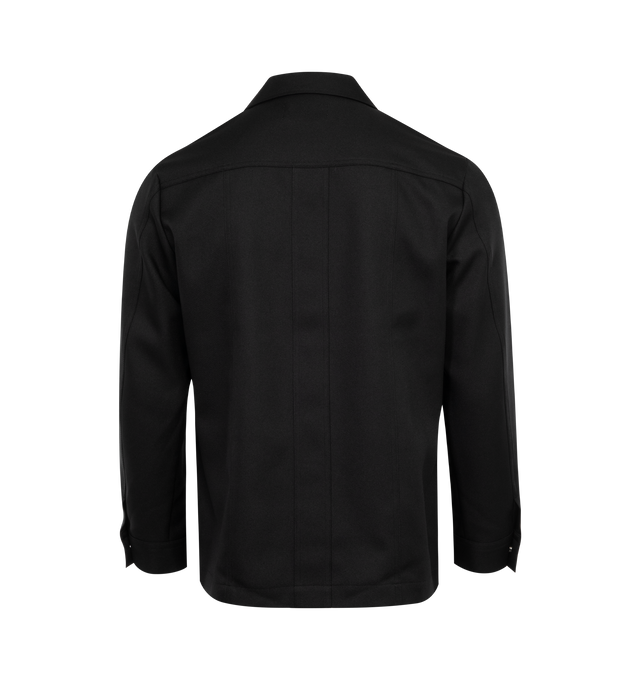 Image 2 of 2 - BLACK - SECOND LAYER Prado Dam Shirt featuring notched collar, button front closure, long sleeves and flap pockets.  