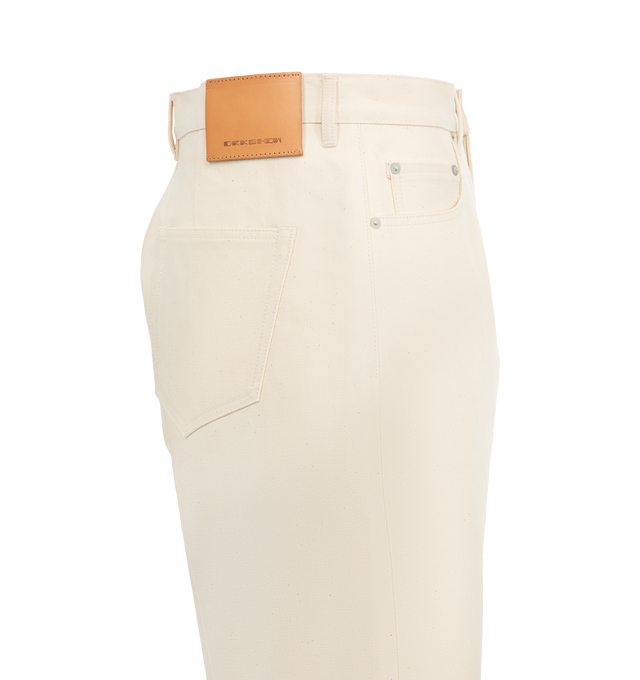 Image 3 of 3 - WHITE - DRKSHDW Geth Cutoff Shorts featuring belt loops, five-pocket styling and logo-engraved silver-tone hardware. 100% cotton. Made in Italy.