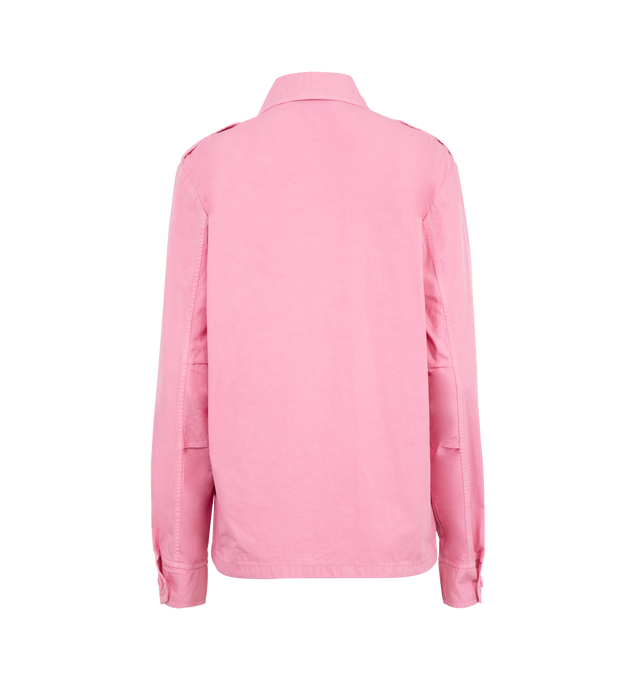 Image 2 of 2 - PINK - ASPESI Camicia Field Shirt featuring two chest pockets, fabric patch with embroidered logo on the left chest, one button at the cuff, one button at the shoulders and button fastening. 100% cotton.