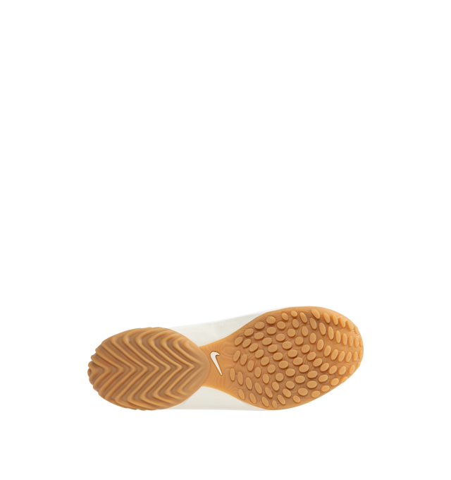 Image 4 of 5 - WHITE - NIKE Astra Ultra Sneaker featuring a low-profile slip-on construction, minimal lace overlays, sculpted heel detailing, silver Swooshes and a gum sole.