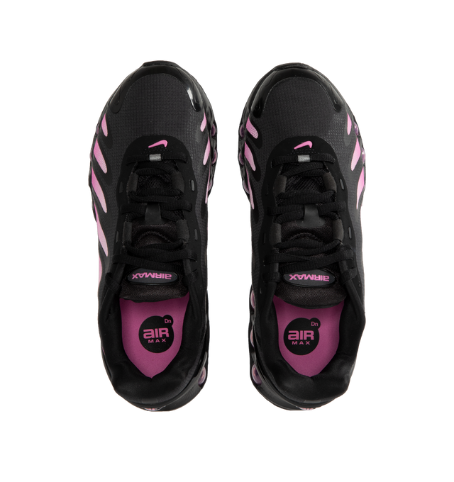 Image 5 of 5 - BLACK - NIKE Air Max Dn8 Sneaker featuring Dynamic Air system with dual-chambered tubes and tuned pressure levels, sculpted upper made from lightweight mesh on top, plastic heel clip, foam midsole, rubber outsole and reflective design details.