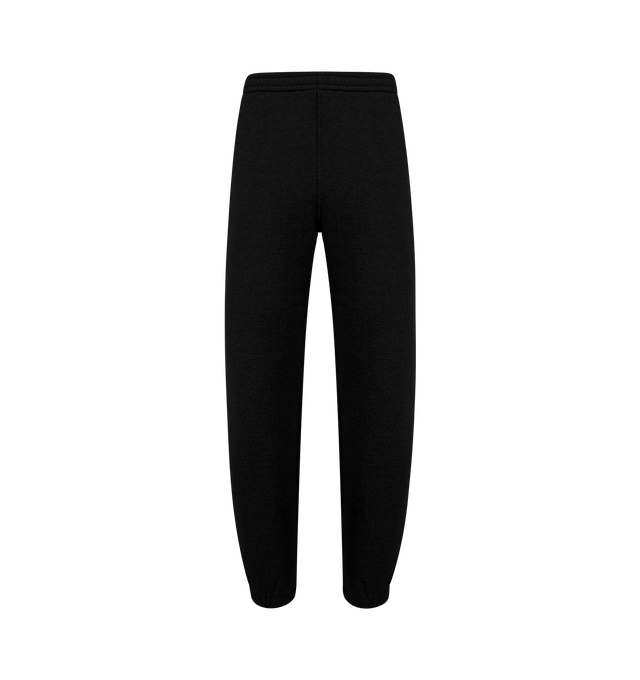 Image 1 of 3 - BLACK - AURALEE Smooth Soft BD Sweat Pant featuring cotton fabric, elasticated waistband with concealed drawstrings, two slash pocket on sides, welt pocket on back and elasticated cuffs. 100% cotton.
