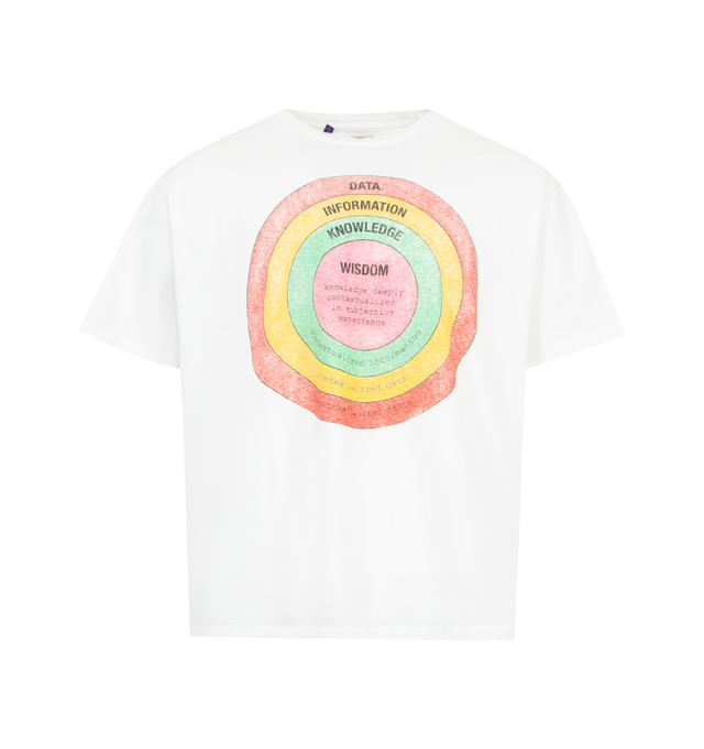 Image 1 of 2 - WHITE - GALLERY DEPT. Wisdom Tee featuring cotton t-shirt, graphic print to the front and rear, crew neck and short sleeves. 100% cotton. Made in United States.