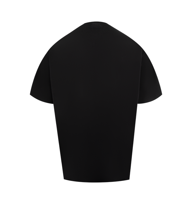 Image 2 of 2 - BLACK - VETEMENTS Paris Tourist T-shirt featuring rib-knit crewneck, graphic at front, dropped shoulders and short sleeves. 100% cotton.