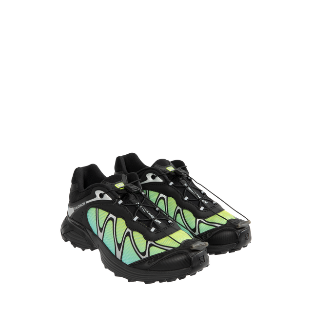Image 2 of 5 - BLACK - SALOMON XT-Whisper Sneakers featuring slip-on styling with pull-cord closure, logo detail on tongue and back counter, anti-debris tongue for extra level of protection and padded low-cut collar.