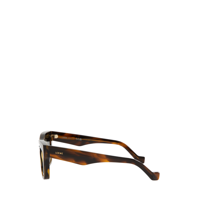 Image 2 of 3 - BROWN - Loewe Cinema Double Layer rectangle-shaped sunglasses in an acetate double frame construction featuring universal fit, UVA/UVB protection and metal LOEWE logo. Made in Italy.