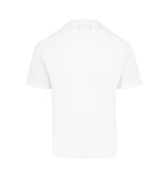 Image 2 of 2 - WHITE - AMIRI MA Hollywood Tee featuring pull-on styling, crewneck, front logo and short sleeves. 100% cotton. Made in Italy.