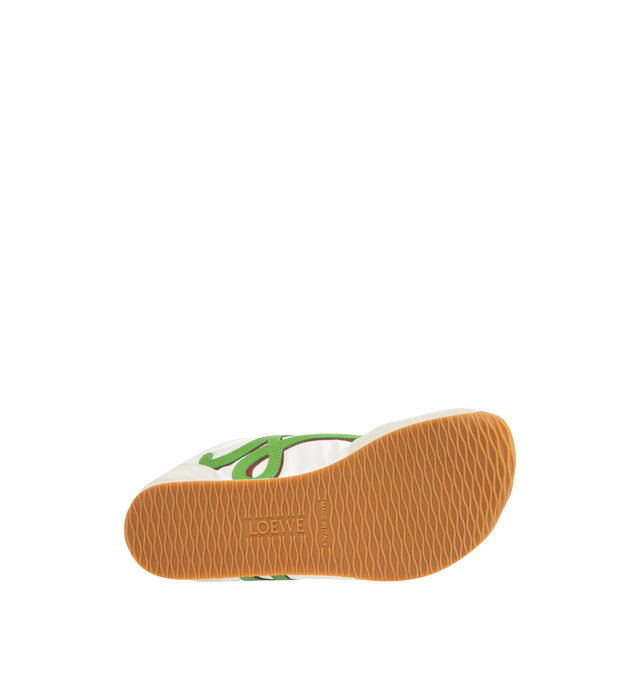 Image 4 of 5 - WHITE - LOEWE Ballet Runner 2.0 in nylon and calfskin featuring a hand-finished Louis Wain cat lace charm, an asymmetrical toe shape, a sock-like internal structure and a lightweight rubber outsole that extends to the toecap. 20mm heel. Nylon/calf. Made in Italy.