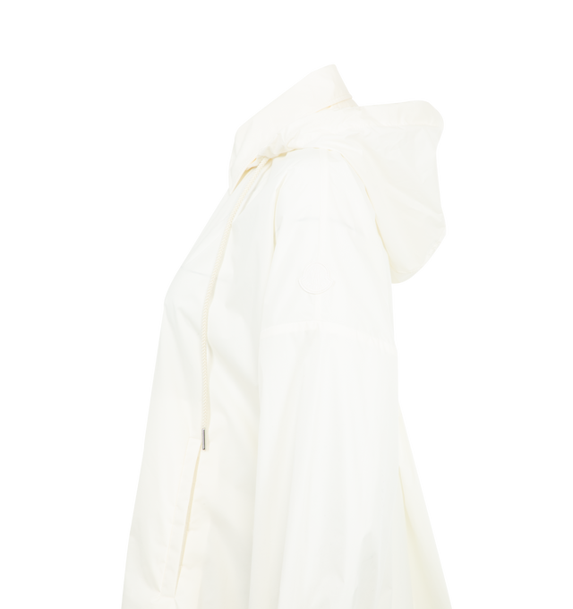 Image 3 of 3 - WHITE - MONCLER Leightweight Jacket featuring adjustable hood, zip closure, elastic cuffs and side pockets. 100% polyamide/nylon.