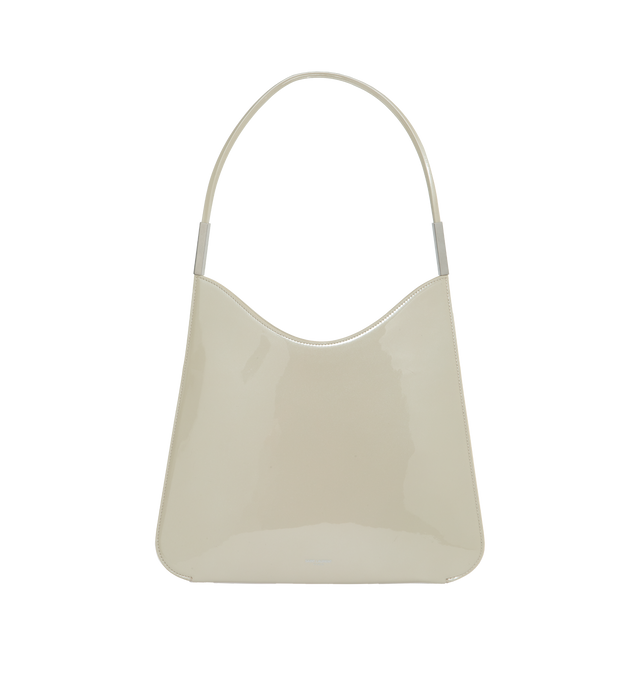 Image 1 of 3 - WHITE - SAINT LAURENT Sadie Hobo Bag in Patent Leather featuring shoulder strap, open top and one interior zip pocket. 12.2"H x 11.4"W x 0.8"D. 100% leather. Made in Italy. 