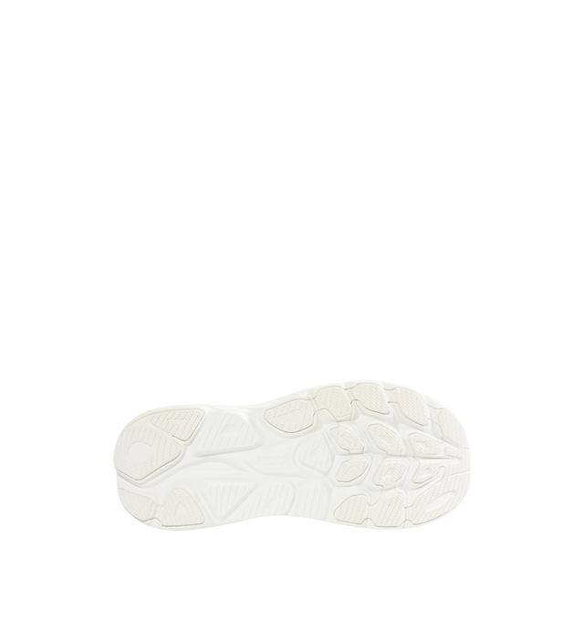 Image 4 of 5 - WHITE - HOKA Clifton 10 Sneaker featuring jacquard knit, reflective upper details, smooth MetaRocker, rearfoot-focused Active Foot Frame, CMEVA midsole, molded EVA sockliner and inherently durable abrasion rubber.