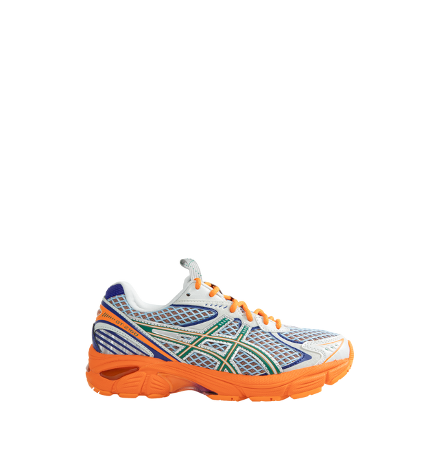 Image 1 of 5 - ORANGE - ASICS UB7-S GT-2160 lace-up sportstyle sneaker draws inspiration from the themes of Interlaced Assemblages, Functional Utopias, and Mino Ceramics.?? Soft textures are combined with the idea of handcrafted elements found in iconic artwork. By creating matte and washed colour appearances, the design team was able to enhance the heritage running shoe's archival shape and construction, contrasted with grid-like patterns and bold opaque colours.