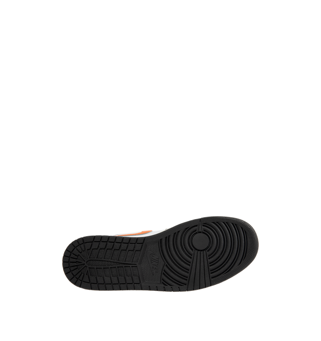 Image 4 of 5 - ORANGE - JORDAN Air Jordan 1 Low Sneaker featuring encapsulated Air-Sole unit provides lightweight cushioning, genuine leather in the upper and solid rubber outsole.