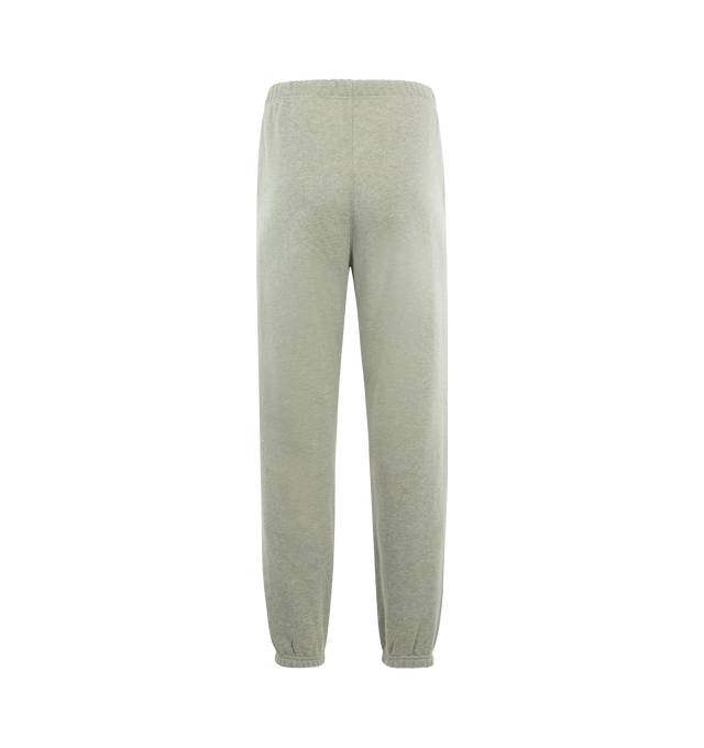 Image 2 of 3 - GREY - FEAR OF GOD ESSENTIALS Signature Classic Sweatpant featuring 380GSM core fleece, relaxed silhouette, elastic hem, encased elastic waistband with elongated drawcords, side seam pockets, embroidered Essentials signature logo on the leg and an Essentials signature label at the center front. 80% cotton, 20% polyester.