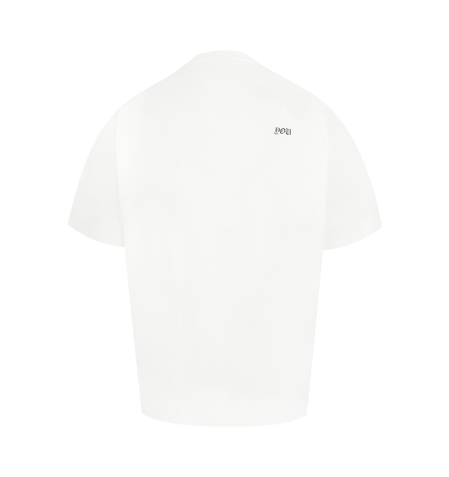 Image 2 of 2 - WHITE - VETEMENTS FU T-shirt featuring rib-knit crewneck, text at front and back, dropped shoulders and short sleeves. 100% cotton.