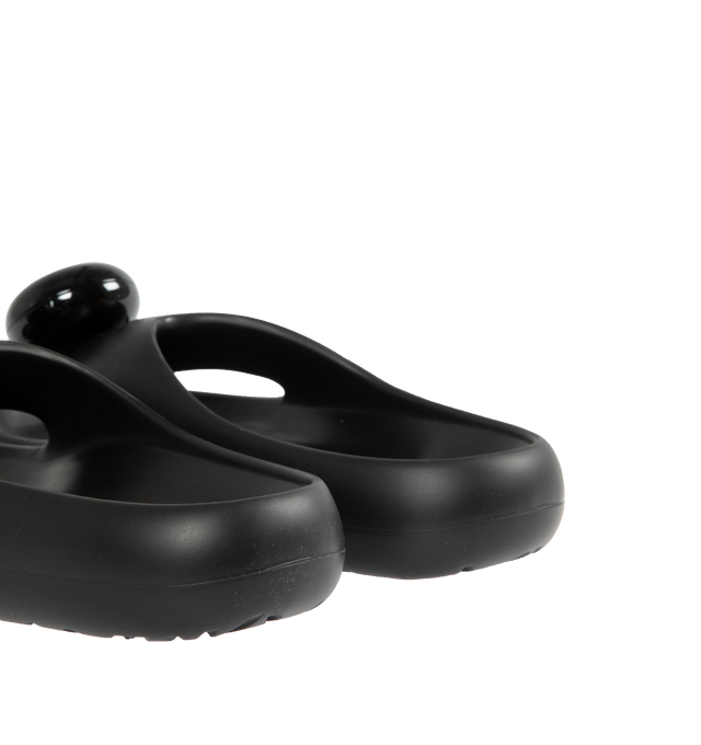 Image 3 of 4 - BLACK - Toe Post sandal in light foam rubber with an Anagram engraved ,  ergonomic insole and embossed Anagram sole. Made in Italy. 