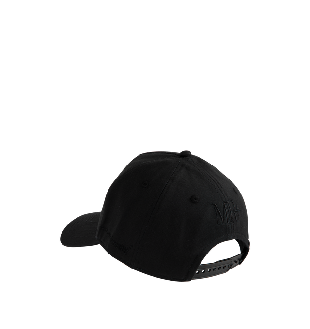 Image 2 of 2 - BLACK - MIDNIGHT RODEO Blackout Trucker Hat featuring embroidered logo on the front, the collection name 'Youre Not Dreaming' on the side panel, MR acronym logo on the back, adjustable fit and custom lining with MR branding. Cotton/twill.