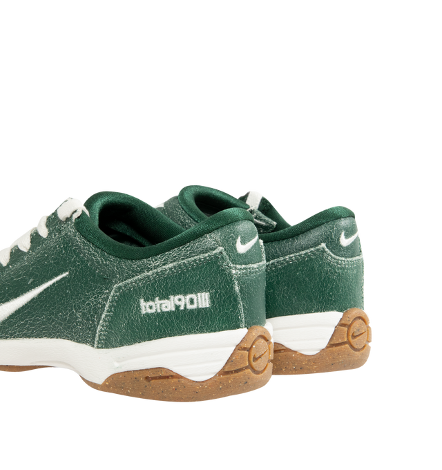 Image 3 of 5 - GREEN - Nike Men's Total 90 Sneaker featuring quilted upper, asymmetrical lacing, flat rubber sole, the upper features Total 90 logos on each side, padded collar, foam midsole and rubber outsole.