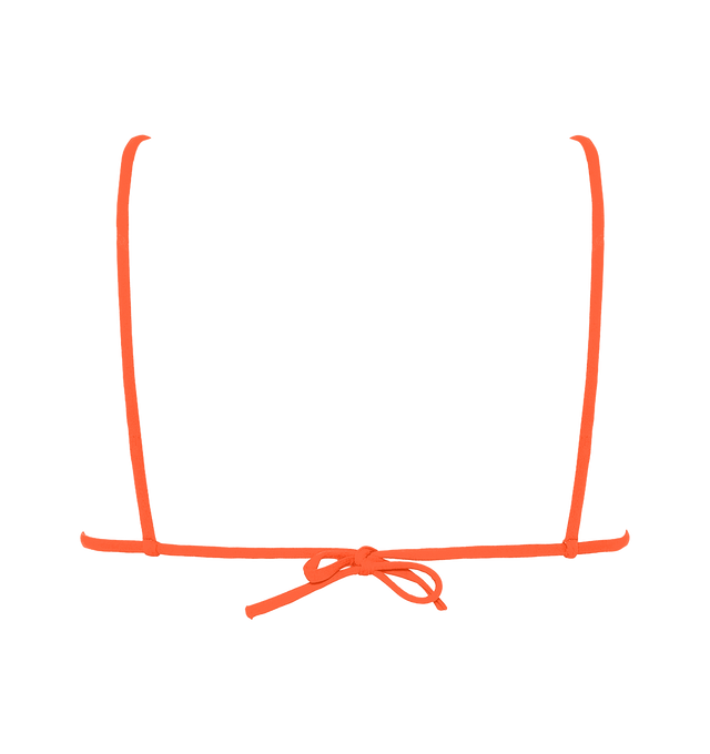 Image 4 of 8 - ORANGE - ERES Mouna Sliding Triangle Bikini Top featuring spaghetti straps. 84% Polyamid, 16% Spandex. Made in France. 