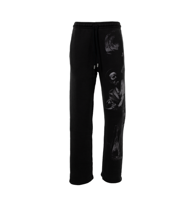 Image 1 of 4 - BLACK - OFF-WHITE BW S.Matthew Sweatpant featuring graphic print to the front, elasticated waistband and rear patch pocket. 100% cotton.  