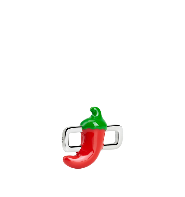 Image 3 of 8 - RED - Poubel by The Gstaad Guy Chili Pepper Charm. All charms are made of .925 sterling silver, and are hand-painted using non-toxic lead-free enamel. Links sold separately. Hirshleifers offers a range of initial pieces from this collection in-store. For personal consultation and detailed information about jewelry, please contact our dedicated stylist team at personalshopping@hirshleifers.com