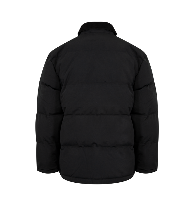 Image 2 of 2 - BLACK - CARHARTT WIP Rayler Jacket featuring water repellent fabric, recycled polyester taffeta lined, inside chest pocket, adjustable and removable artificial fur collar, adjustable hem, rib-knit storm cuffs, front closure with personalized snap buttons and hidden two-way zip, front pockets, one with flap and personalized snap closure, rivets on stress points of pockets and square label. 100% nylon canvas.