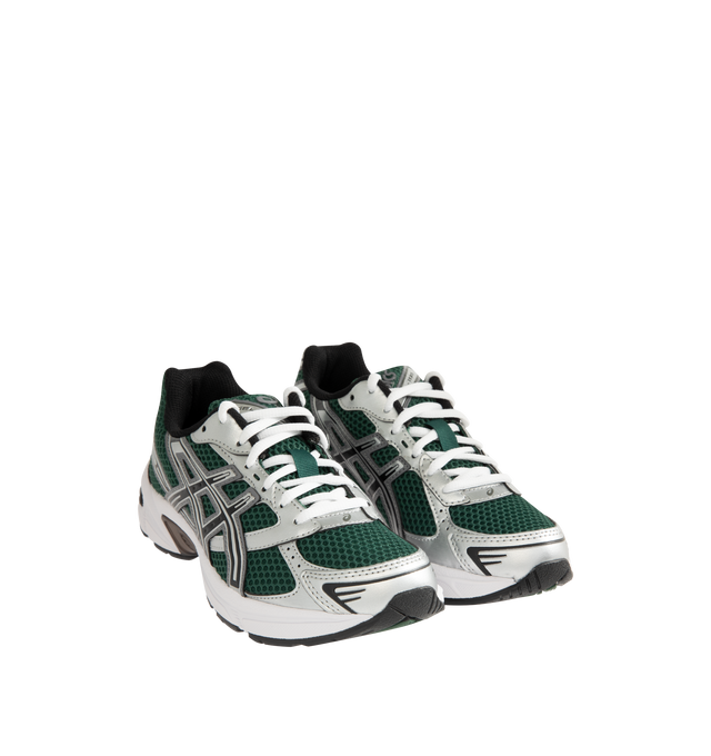 Image 2 of 5 - GREEN - Asics GEL-1130 Sportstyle Retro Sneaker featuring late 2000s runner aesthetic reimagined with overlays and breathable mesh underlays, GEL technology cushioning for excellent shock absorption. Imported from Cambodia.