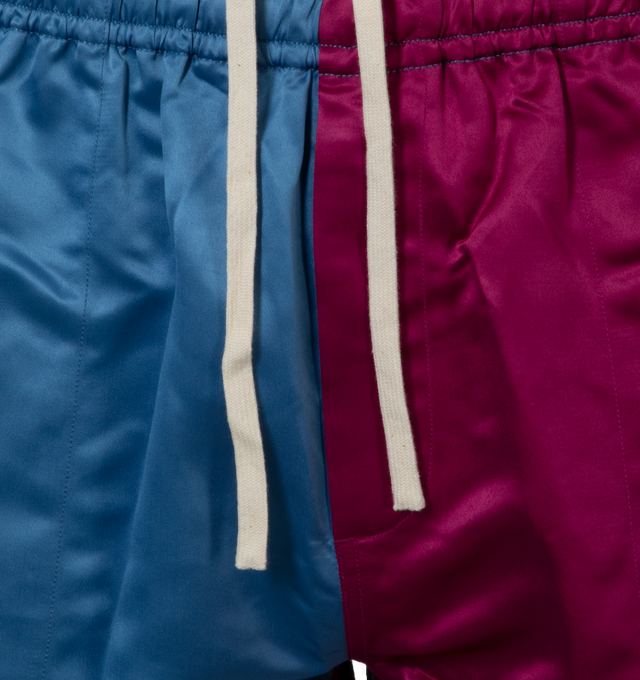 Image 4 of 4 - MULTI - BODE Champ Shorts featuring colorblocking, short inseam and a wide leg opening and elastic waist. 100% polyester. Made in India. 