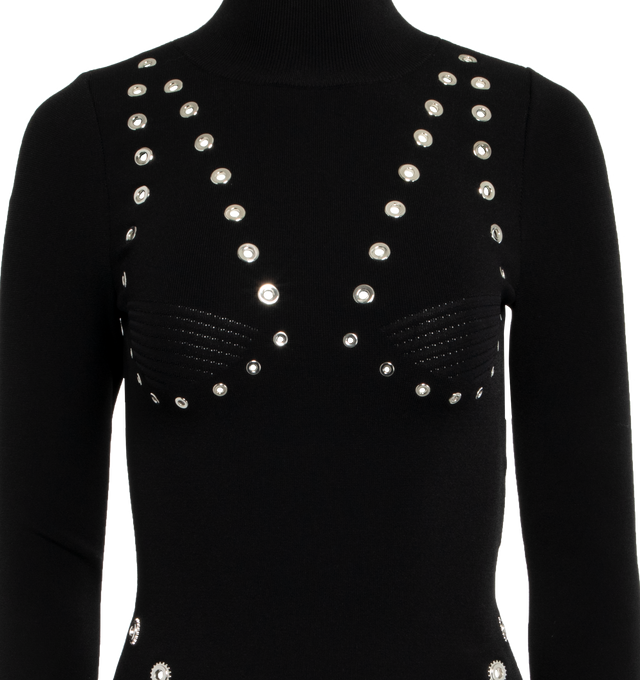 EYELETS MOCK NECK (WOMENS)